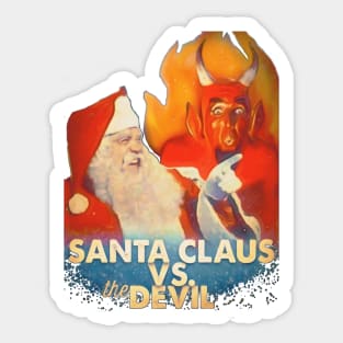 Santa Claus vs The Devil Sticker